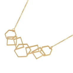 Edforce Collier et pendentif Femme 376-0011-S - Acier Doré | Femme Collier Et Pendentif