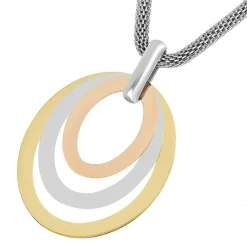 Edforce Collier et pendentif Femme 93-0855-S - Acier Argenté | Femme Collier Et Pendentif