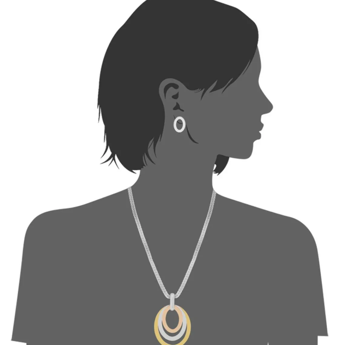 Edforce Collier et pendentif Femme 93-0855-S - Acier Argenté | Femme Collier Et Pendentif