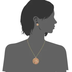 Edforce Collier et pendentif Femme 93-0917-S - Acier Doré | Femme Collier Et Pendentif