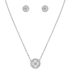 Edforce Collier et pendentif Femme 274-0036-S - Acier Argenté | Femme Collier Et Pendentif