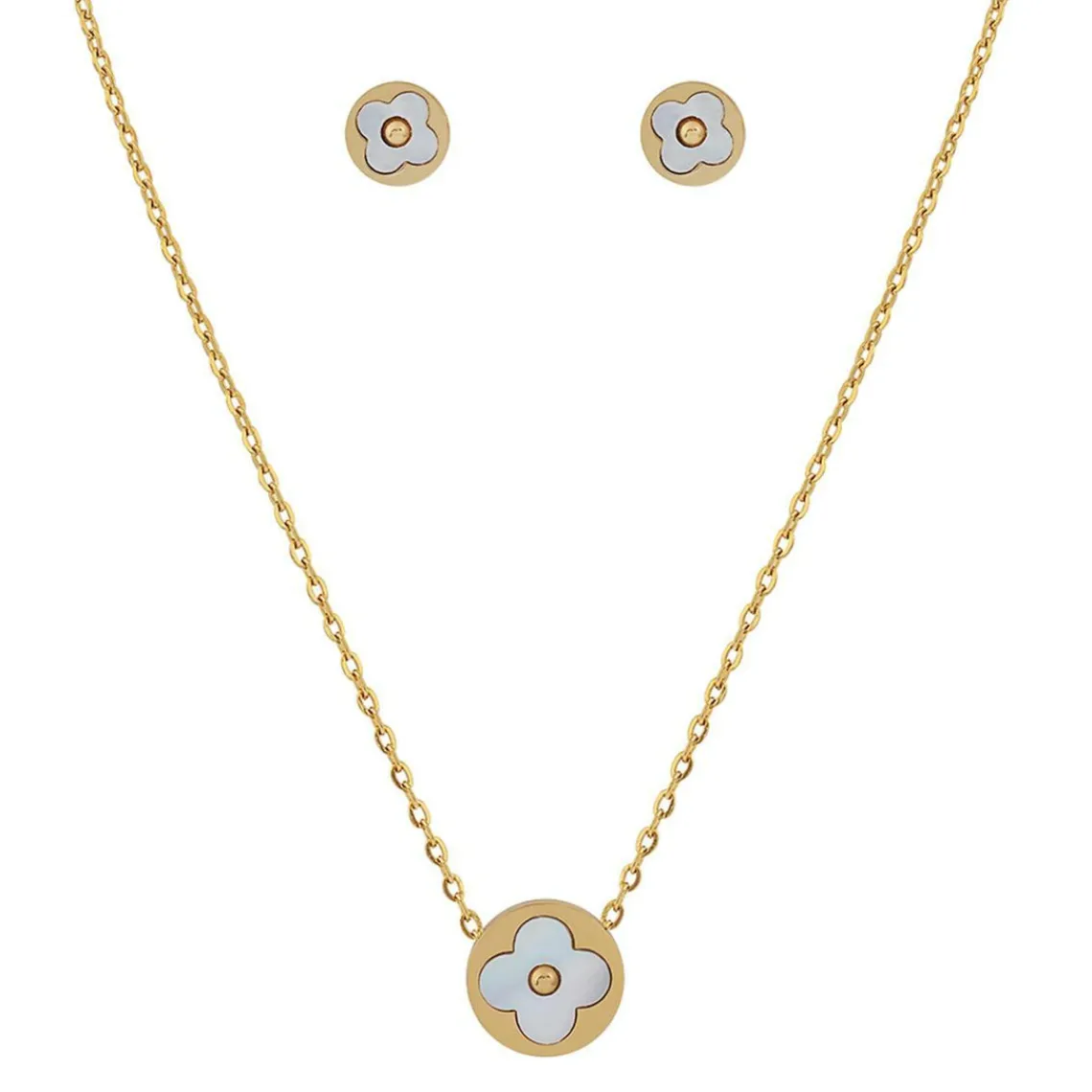 Edforce Collier et pendentif Femme 274-0035-S - Acier Doré | Femme Collier Et Pendentif