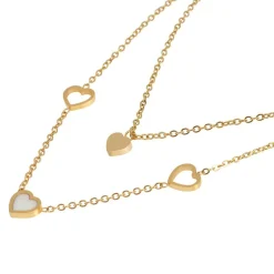 Edforce Collier et pendentif Femme 337-0311-S - Acier Doré | Femme Collier Et Pendentif