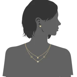 Edforce Collier et pendentif Femme 337-0311-S - Acier Doré | Femme Collier Et Pendentif