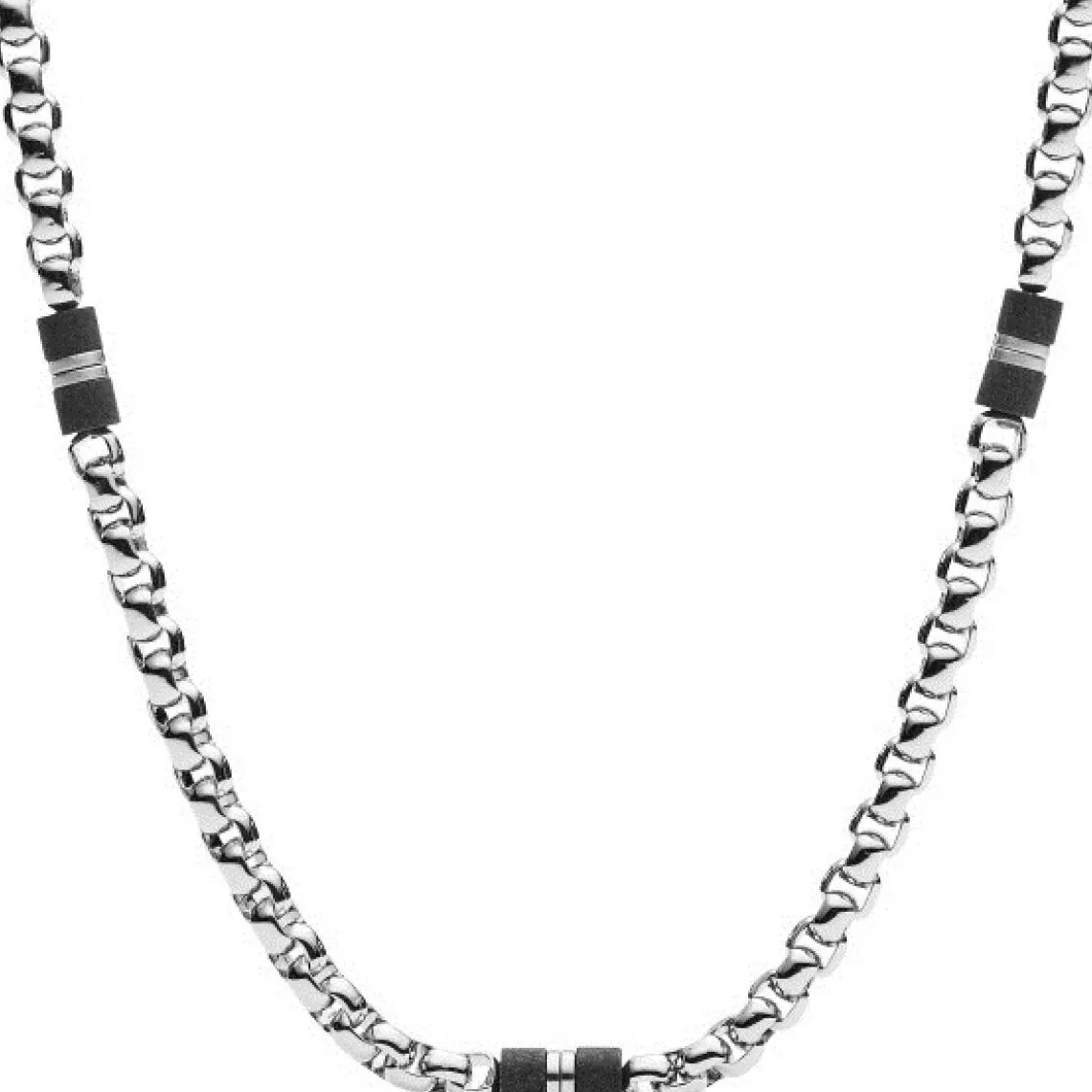 Fossil Bijoux Collier et pendentif Fossil JF03314040 - MENS DRESS Acier Argenté Homme | Homme Colliers Et Pendentifs