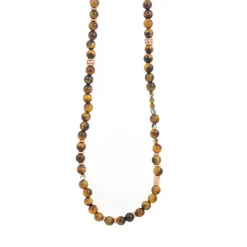 Les Interchangeables Collier et pendentif A60204 - Sautoir Bobo Chic Oeil du Tigre Femme | Femme Collier Et Pendentif