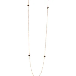 Les Interchangeables Collier et pendentif A59244 - Sautoir Coeur Doré Rose Femme | Femme Collier Et Pendentif