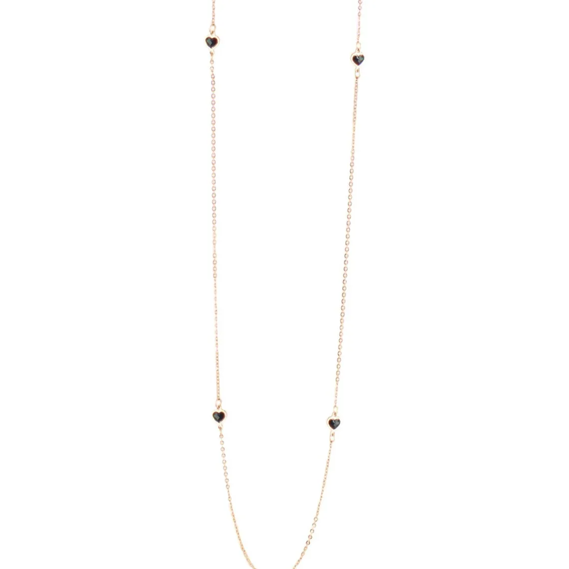 Les Interchangeables Collier et pendentif A59244 - Sautoir Coeur Doré Rose Femme | Femme Collier Et Pendentif