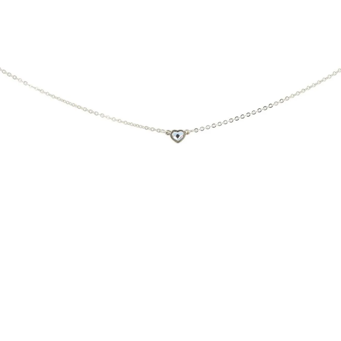 Les Interchangeables Collier et pendentif A59212 - Coeur Palladium Femme | Femme Collier Et Pendentif