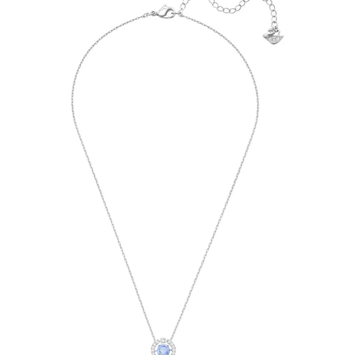 Swarovski Bijoux Collier et pendentif Swarovski 5279425 - Collier et pendentif Acier Cristal Bleu Femme | Femme Collier Et Pendentif