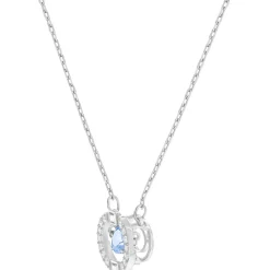Swarovski Bijoux Collier et pendentif Swarovski 5279425 - Collier et pendentif Acier Cristal Bleu Femme | Femme Collier Et Pendentif