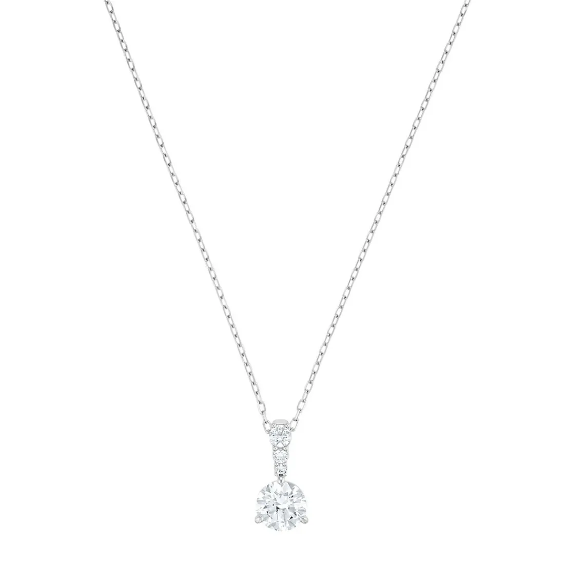 Swarovski Bijoux Collier et pendentif Swarovski 5472635 - Pendentif Solitaire Métal Rhodié et Cristaux Étincelants Femme | Femme Collier Et Pendentif