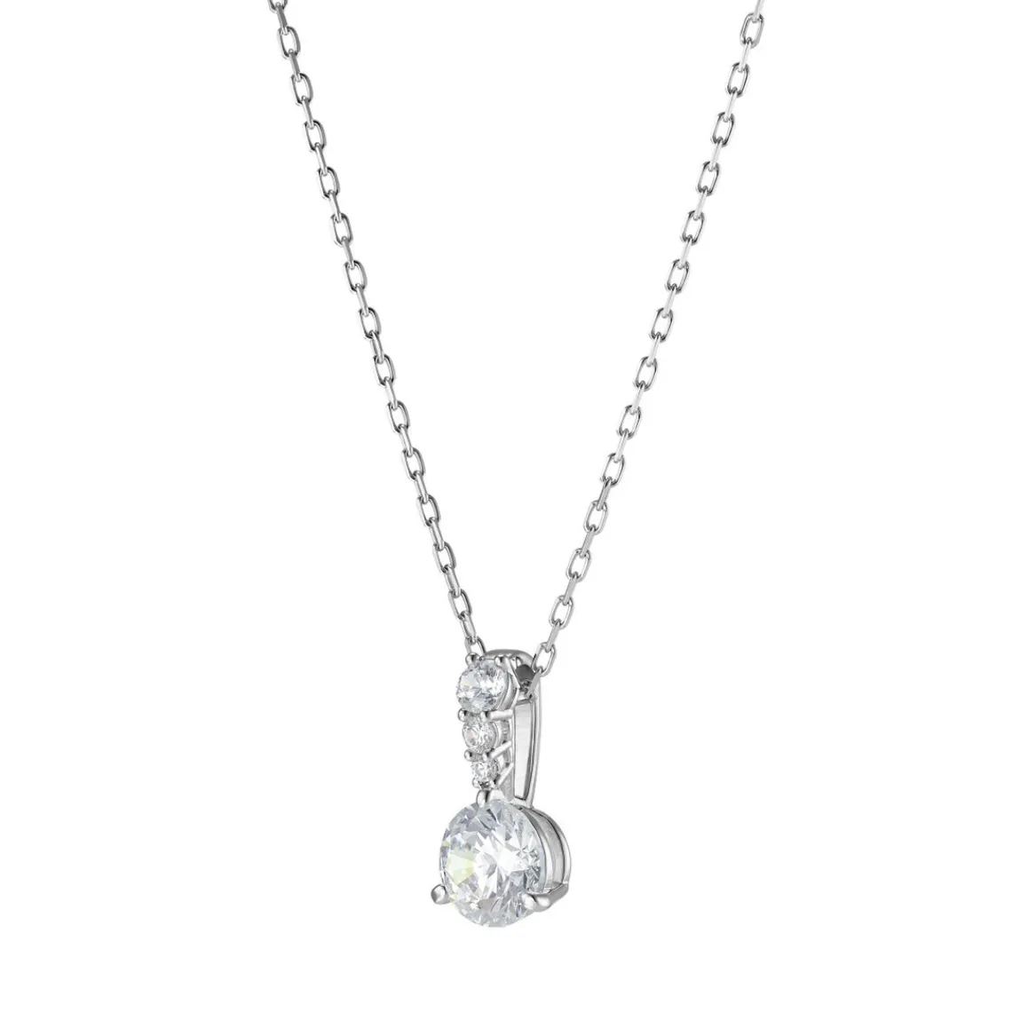 Swarovski Bijoux Collier et pendentif Swarovski 5472635 - Pendentif Solitaire Métal Rhodié et Cristaux Étincelants Femme | Femme Collier Et Pendentif