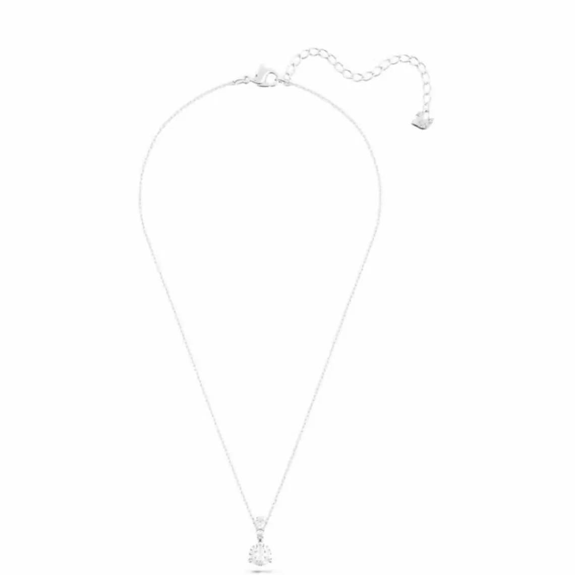 Swarovski Bijoux Collier et pendentif Swarovski 5472635 - Pendentif Solitaire Métal Rhodié et Cristaux Étincelants Femme | Femme Collier Et Pendentif