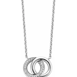 Ti Sento Collier et pendentif 3822ZI - Collier et pendentif Anneaux entrelacés Argent Femme | Femme Collier Et Pendentif