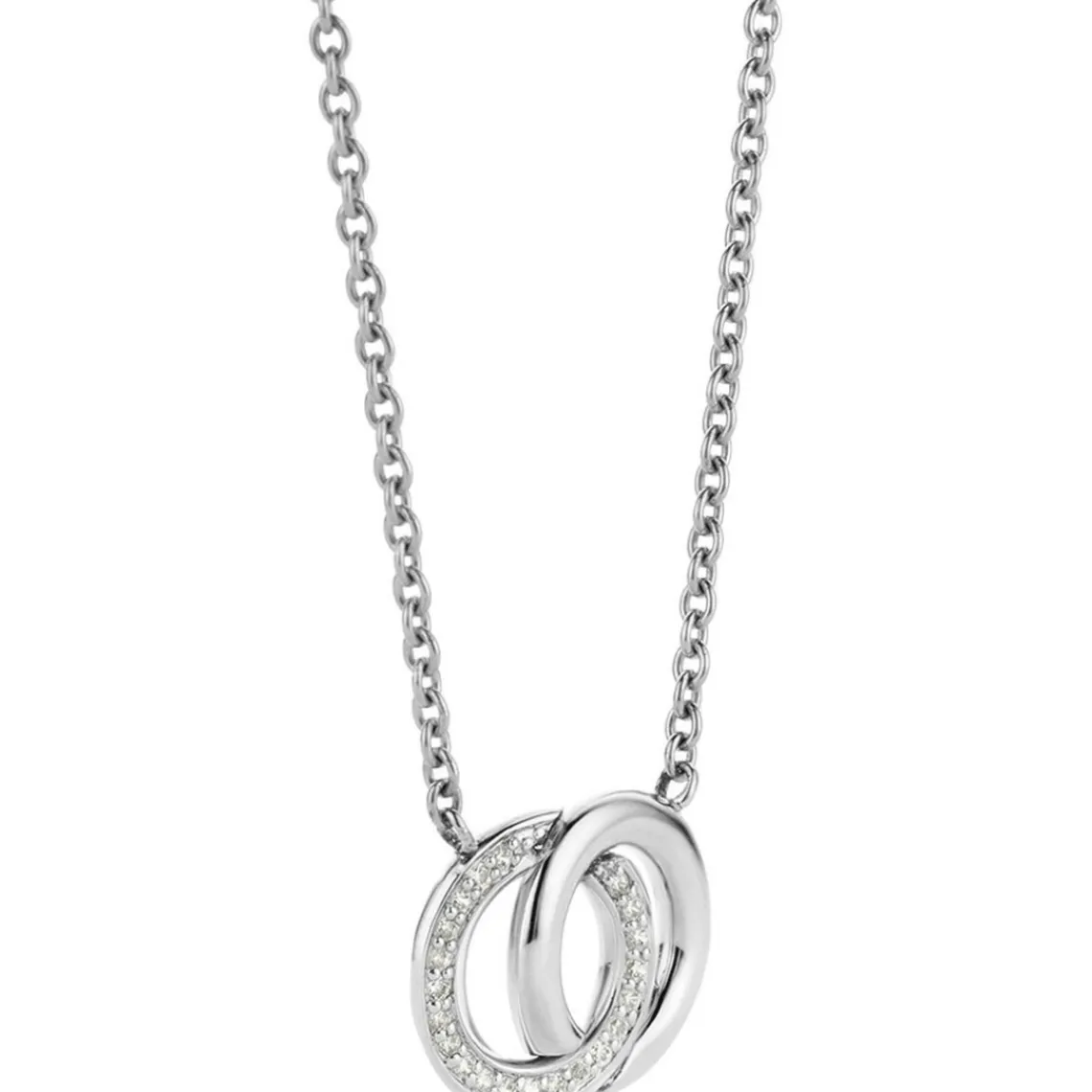 Ti Sento Collier et pendentif 3822ZI - Collier et pendentif Anneaux entrelacés Argent Femme | Femme Collier Et Pendentif