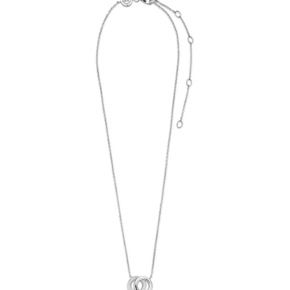Ti Sento Collier et pendentif 3822ZI - Collier et pendentif Anneaux entrelacés Argent Femme | Femme Collier Et Pendentif