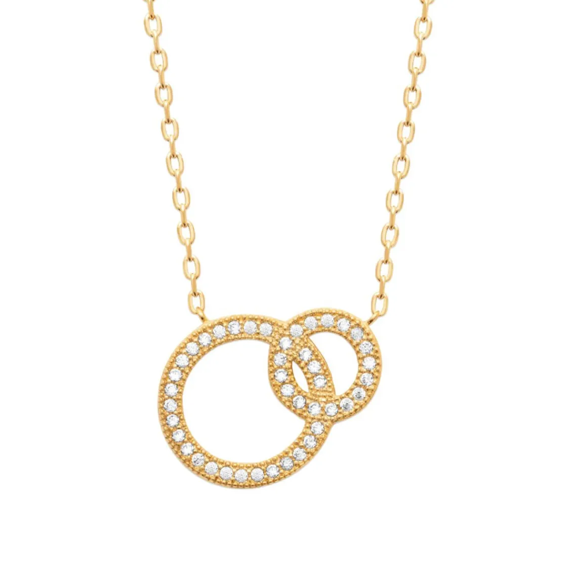 Maison de la Bijouterie Collier fantaisie maille forçat plaqué or UW33V345 | Femme Collier Et Pendentif