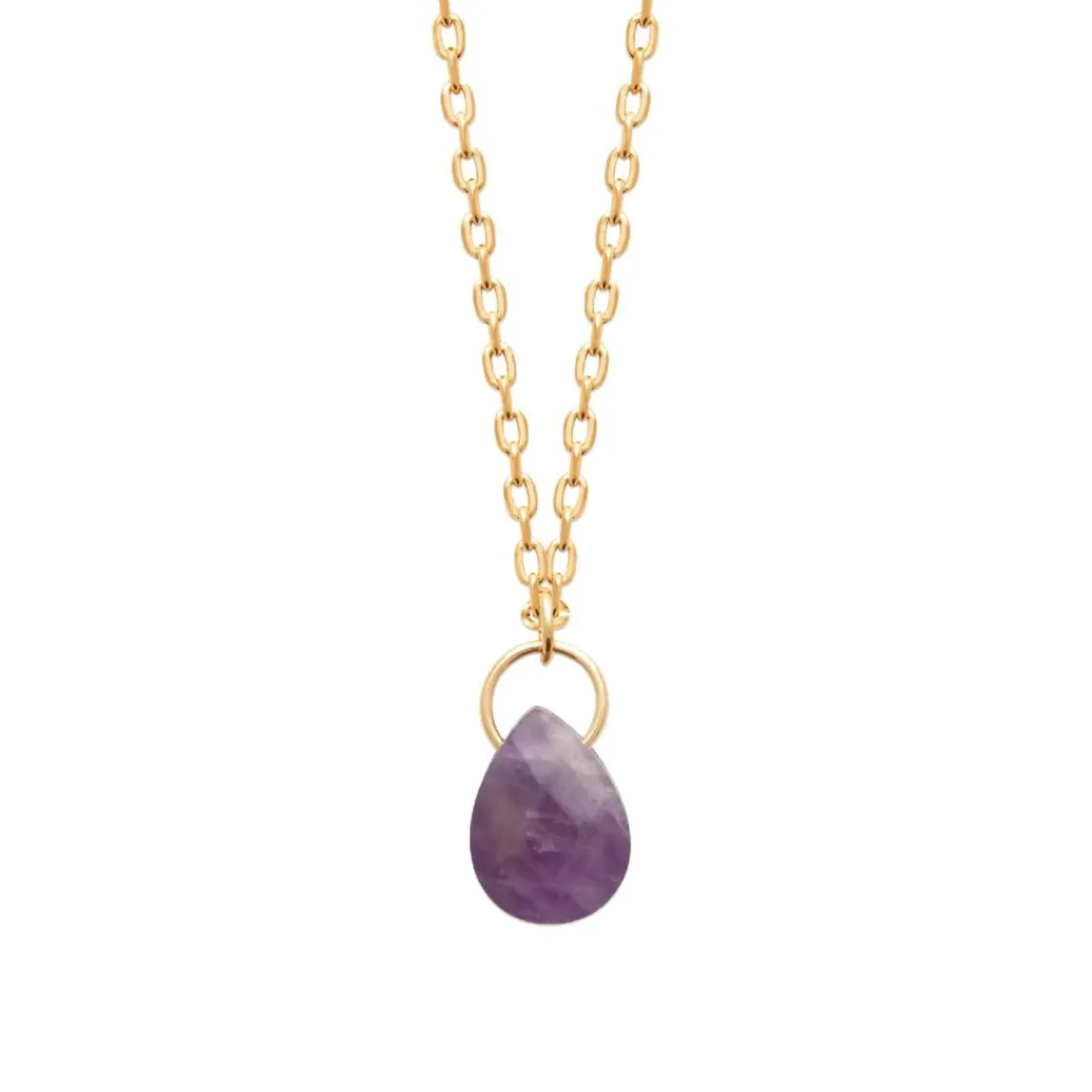 Maison de la Bijouterie Collier femme amethyste plaqué or UW403V45 | Femme Collier Et Pendentif