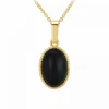Angèle M Bijoux Collier femme Angèle M B2458-BLACK-ONYX - Métal Doré | Femme Collier Et Pendentif