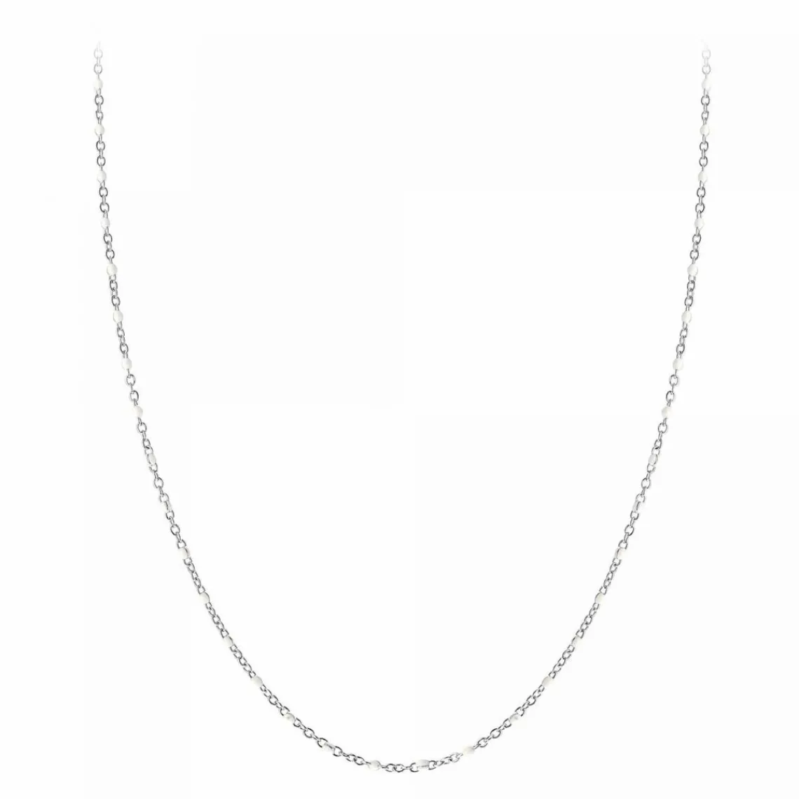 Angèle M Bijoux Collier femme Angèle M B2380-BLANC - Acier Argent | Femme Collier Et Pendentif