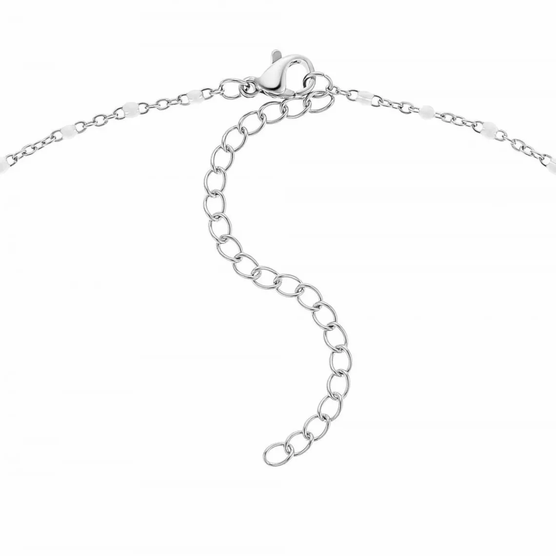 Angèle M Bijoux Collier femme Angèle M B2380-BLANC - Acier Argent | Femme Collier Et Pendentif