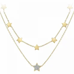 Angèle M Bijoux Collier femme Angèle M B2761-DORE - Acier Doré | Femme Collier Et Pendentif