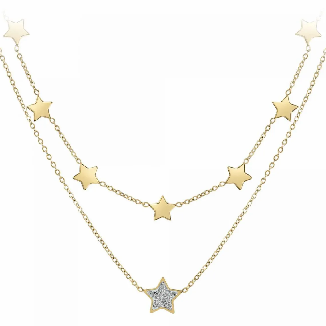 Angèle M Bijoux Collier femme Angèle M B2761-DORE - Acier Doré | Femme Collier Et Pendentif