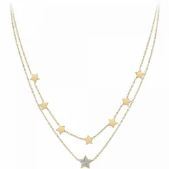 Angèle M Bijoux Collier femme Angèle M B2761-DORE - Acier Doré | Femme Collier Et Pendentif