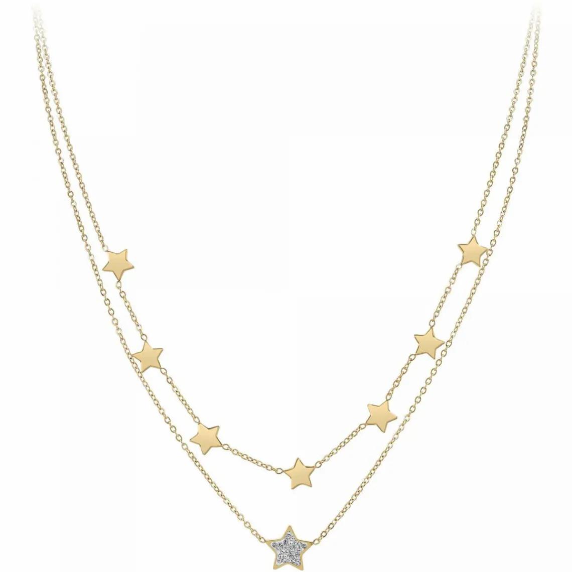 Angèle M Bijoux Collier femme Angèle M B2761-DORE - Acier Doré | Femme Collier Et Pendentif