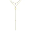 Angèle M Bijoux Collier femme Angèle M B2276-DORE+B2382-DORE-10001-WHITE | Femme Collier Et Pendentif