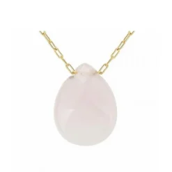 Angèle M Bijoux Collier femme Angèle M - B2498-ROSE Acier Doré | Femme Collier Et Pendentif