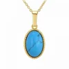 Angèle M Bijoux Collier femme Angèle M - B2458-TURQUOISE Métal Doré | Femme Collier Et Pendentif