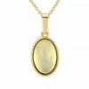 Angèle M Bijoux Collier femme Angèle M B2458-WHITE-ONYX - Métal Doré | Femme Collier Et Pendentif