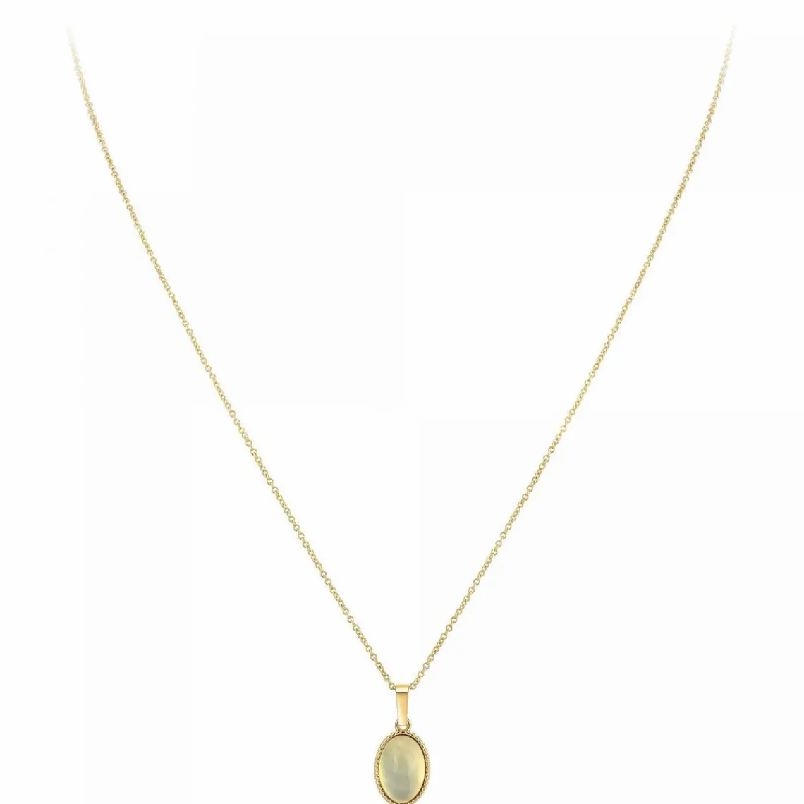 Angèle M Bijoux Collier femme Angèle M B2458-WHITE-ONYX - Métal Doré | Femme Collier Et Pendentif