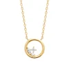 Maison de la Bijouterie Collier femme anneau oz plaqué or UW404W45 | Femme Collier Et Pendentif