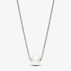 Pandora Collier femme argent avec perle et zircon | Femme Collier Et Pendentif