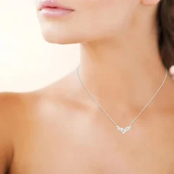Maison de la Bijouterie Collier femme argent fantaisie oxydes de zirconium VW3U3345 | Femme Collier Et Pendentif