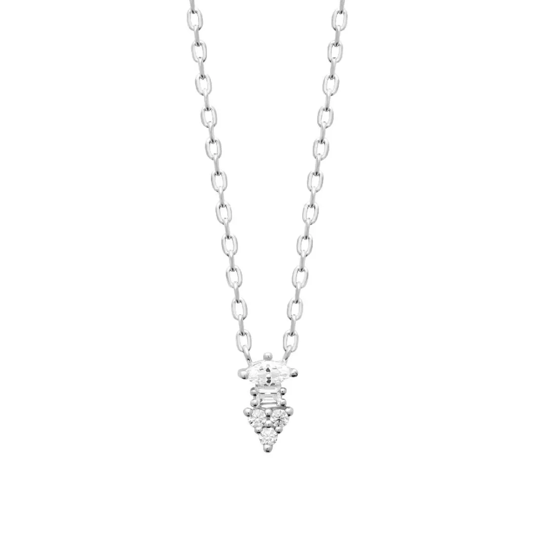 Maison de la Bijouterie Collier femme argent pendentif oxyde de zirconium VW3W6445 | Femme Collier Et Pendentif