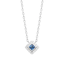 Maison de la Bijouterie Collier femme argent pendentif bleu VW3UV545 | Femme Collier Et Pendentif
