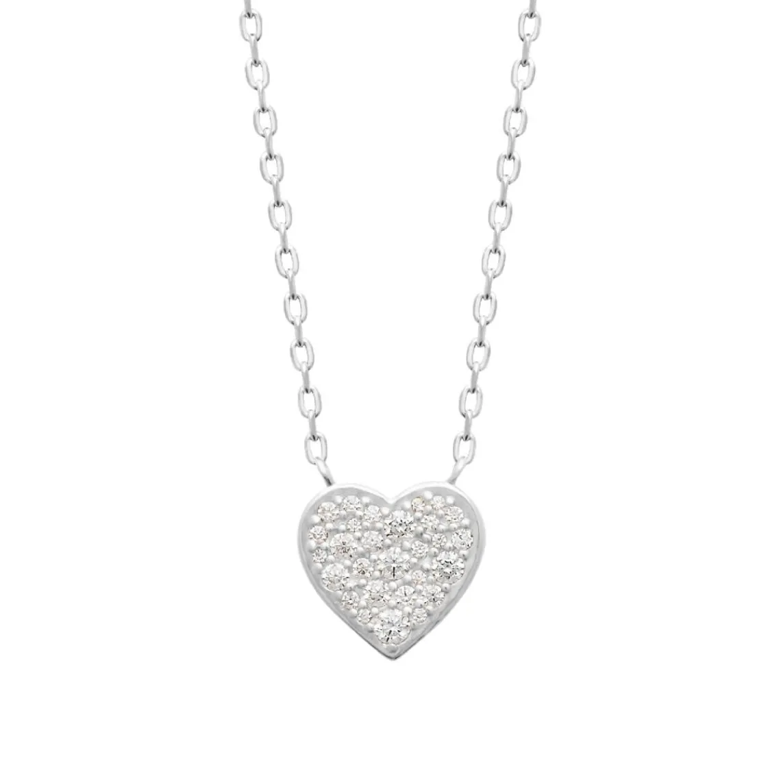 Maison de la Bijouterie Collier femme argent pendentif cœur oxyde VW3W5V45 | Femme Collier Et Pendentif