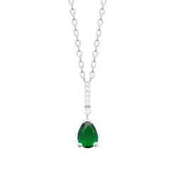 Maison de la Bijouterie Collier femme argent pendentif oxyde verte VW3UWU45 | Femme Collier Et Pendentif