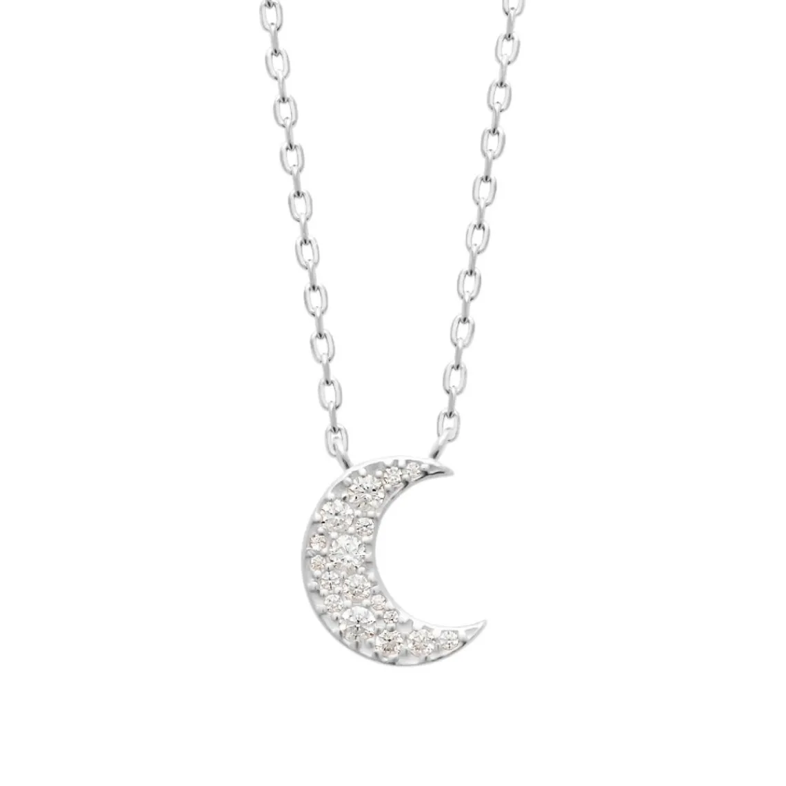 Maison de la Bijouterie Collier femme argent pendentif croissant de lune VW3W5445 | Femme Collier Et Pendentif