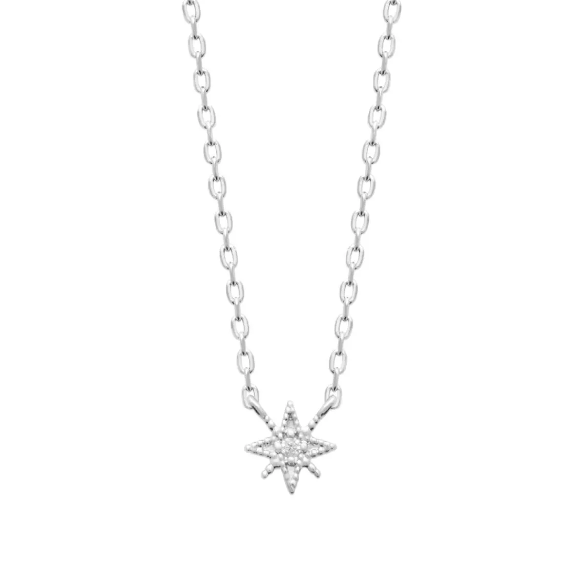 Maison de la Bijouterie Collier femme argent pendentif étoile oxyde VW3W5045 | Femme Collier Et Pendentif