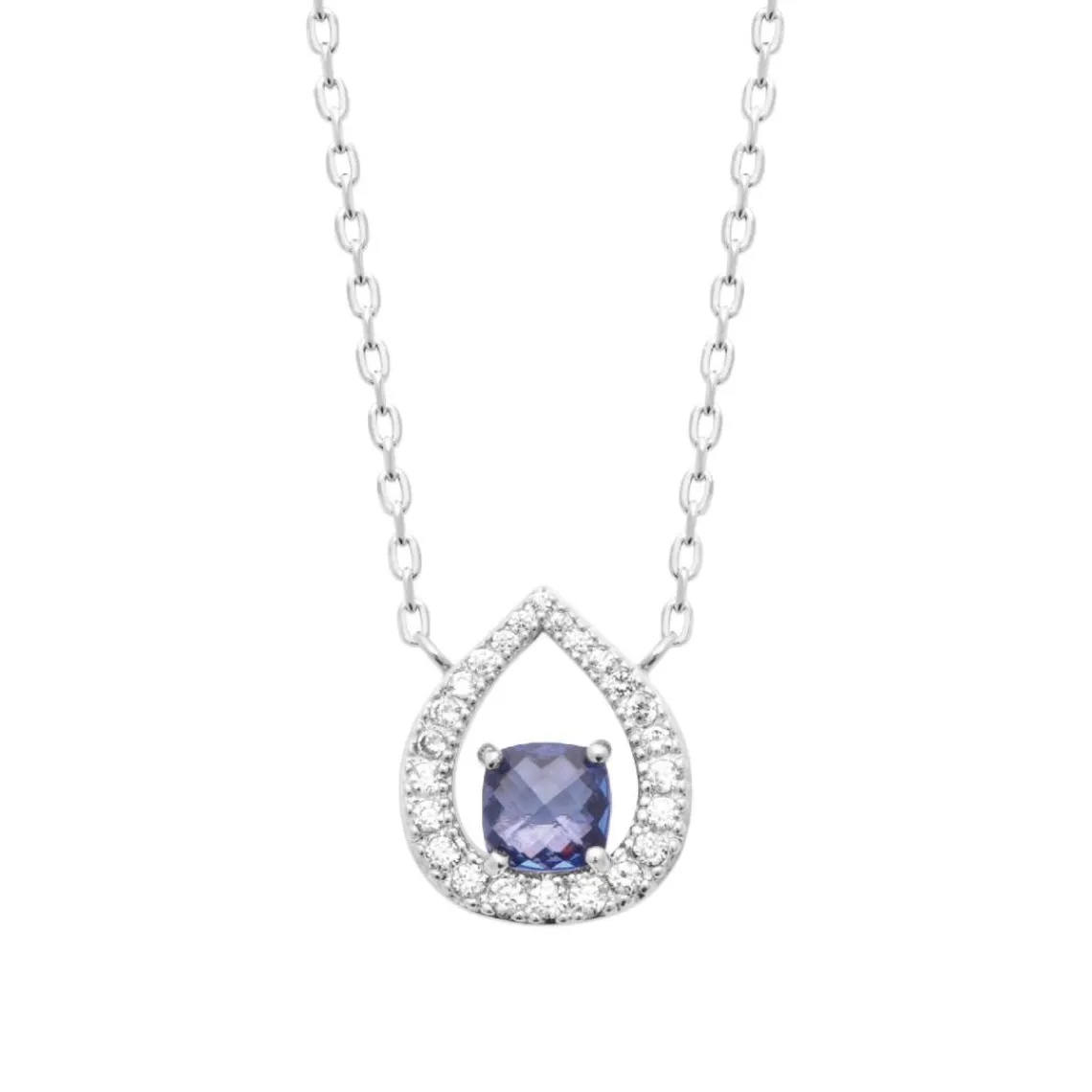 Maison de la Bijouterie Collier femme argent pendentif pierre violette VW3YWU45 | Femme Collier Et Pendentif