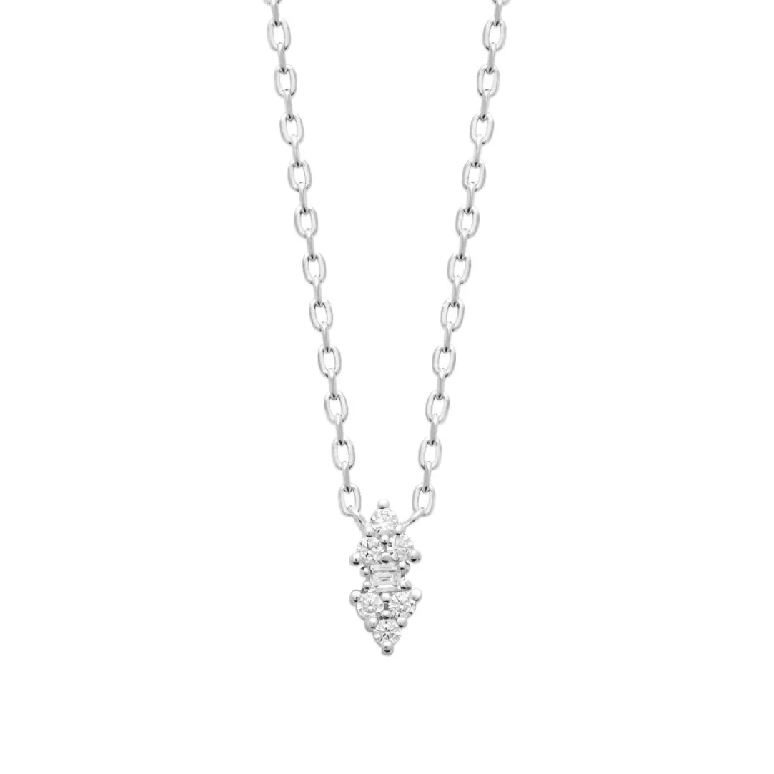 Maison de la Bijouterie Collier femme argent pendentif oxyde de zirconium VW3W6345 | Femme Collier Et Pendentif