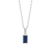 Maison de la Bijouterie Collier femme argent pendentif pierre bleue VW364W45 | Femme Collier Et Pendentif