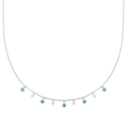 Maison de la Bijouterie Collier femme argent pierres bleues VW3W4W45 | Femme Collier Et Pendentif