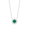 Maison de la Bijouterie Collier femme argent pierre verte VW3UVY45 | Femme Collier Et Pendentif