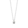 Maison de la Bijouterie Collier femme argent rhodié blanc serti griffe - VW30W445 | Femme Collier Et Pendentif